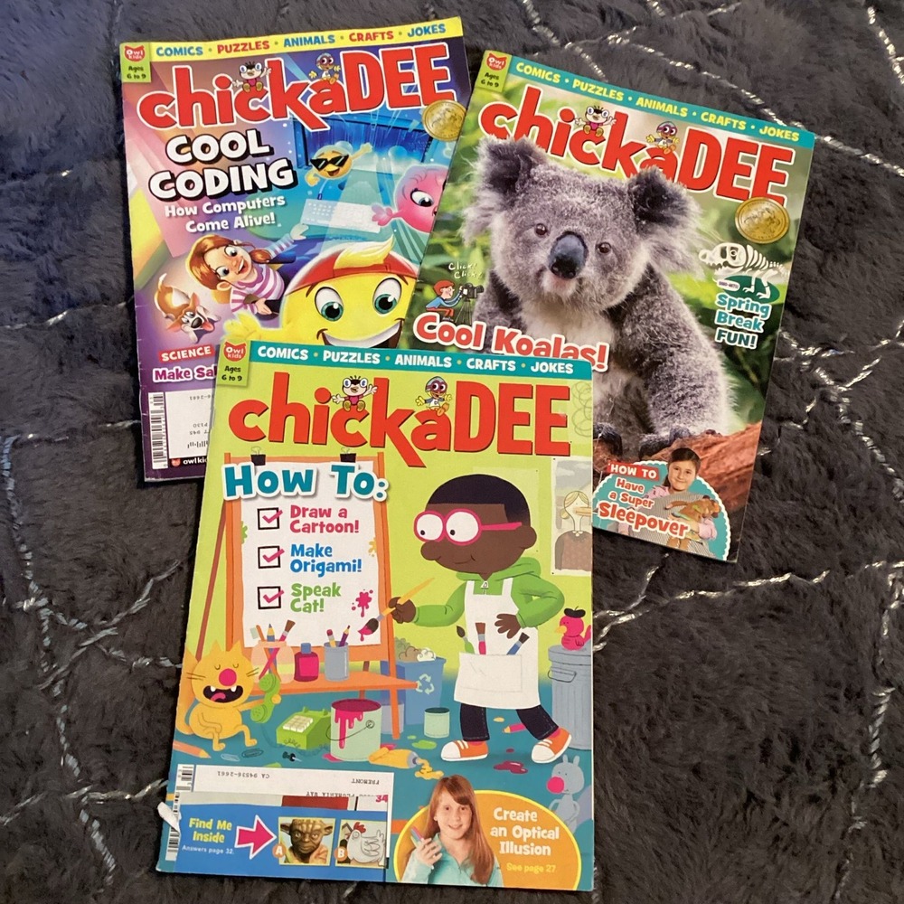 Chickadee Magazines 2016/2017 Lot of 3 News Activities Kid's Books